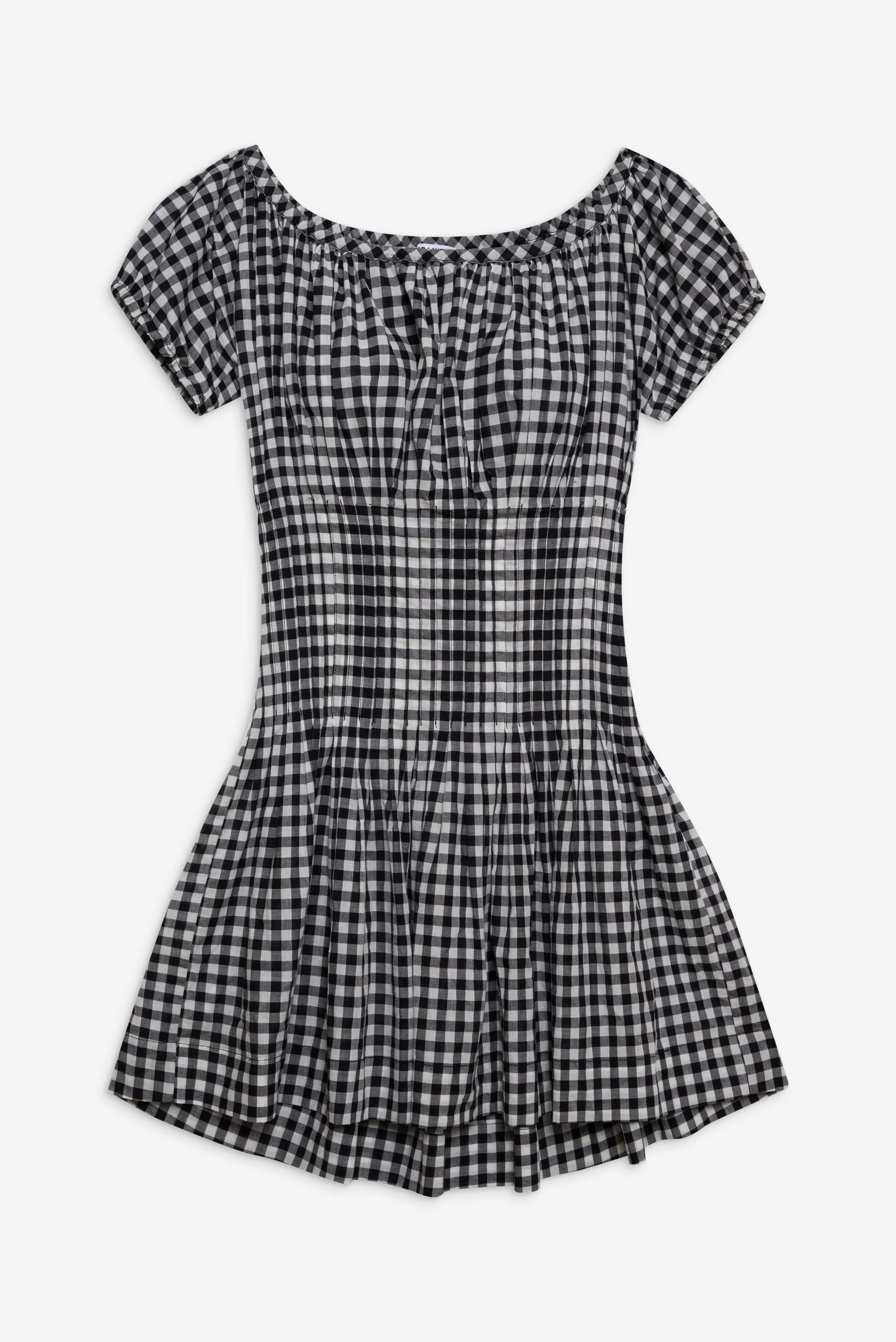 Sadie Gingham Mini Dress - Black Gingham Frankies Bikinis Online Shop