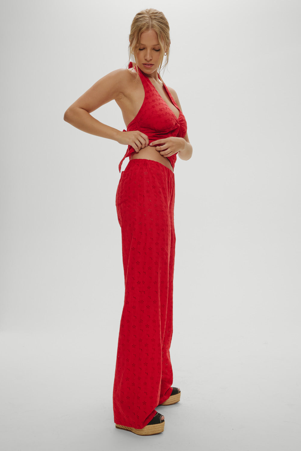 Princess Eyelet Pants - Red Rose Frankies Bikinis Online Shop