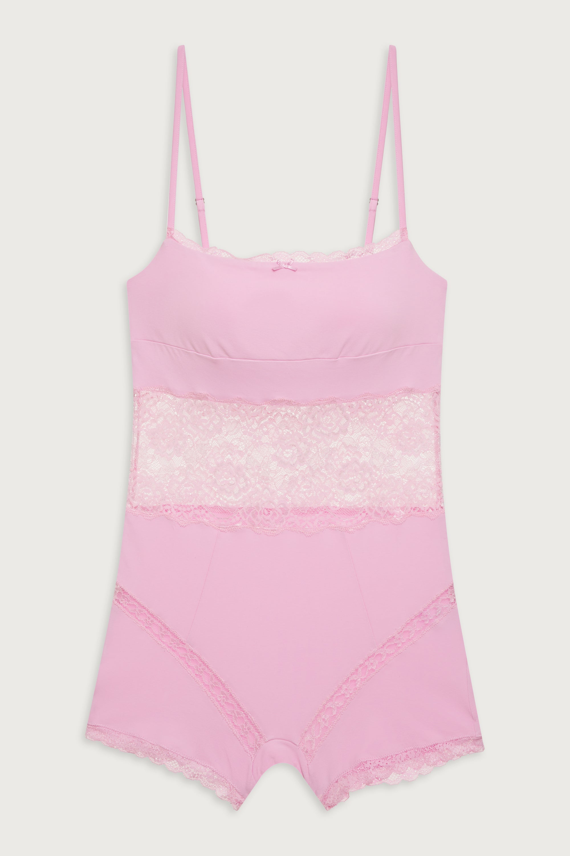 Whisper Lace Bodysuit - French Rose Frankies Bikinis Outlet