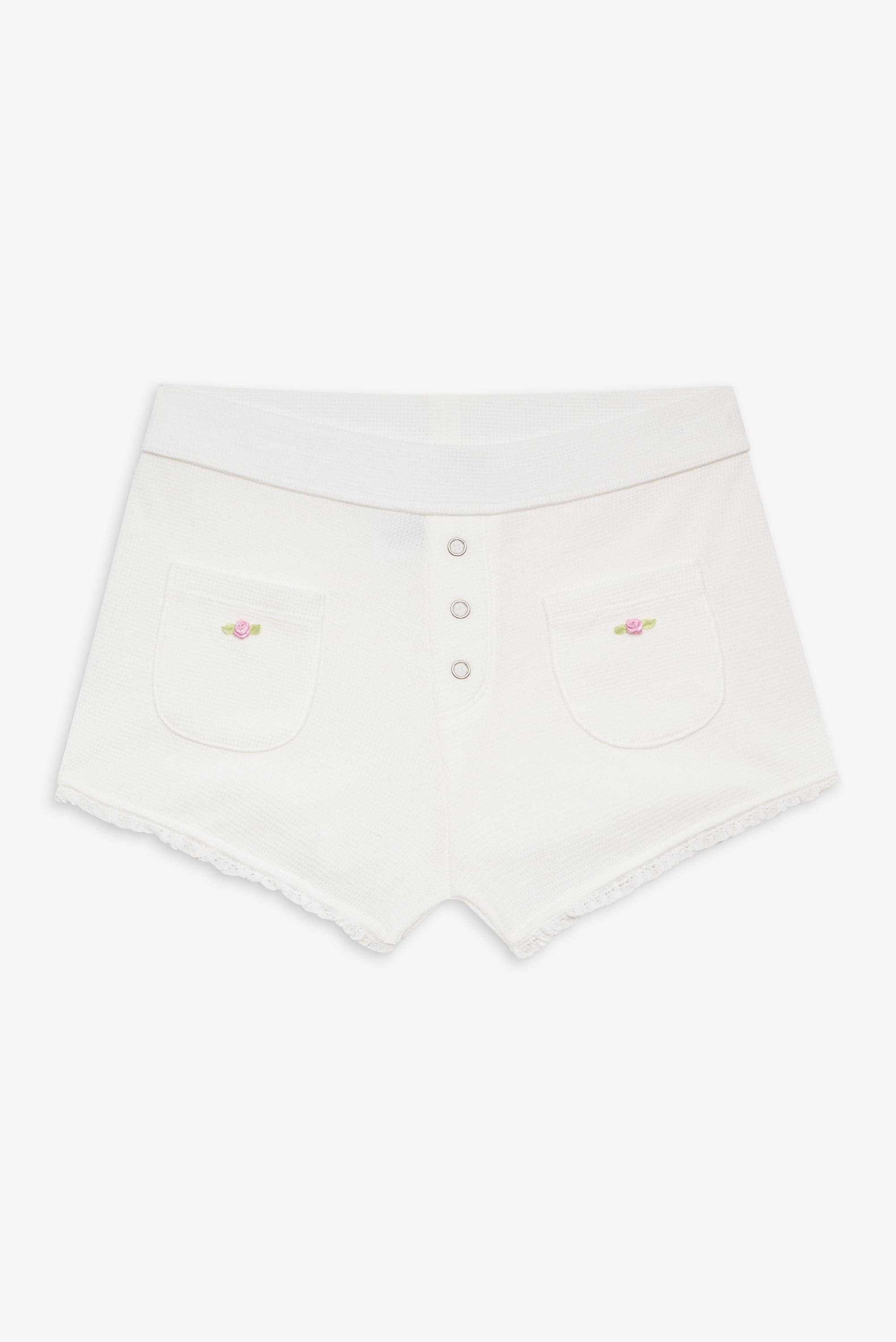 Eve Booty Shorts - White Frankies Bikinis Sale