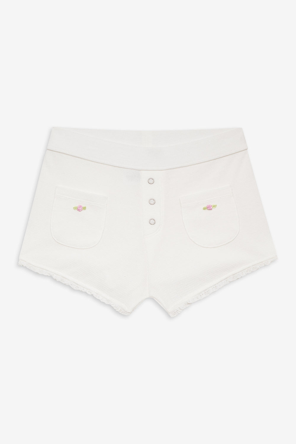 Eve Booty Shorts - White Frankies Bikinis Sale