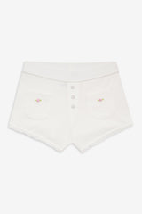Eve Booty Shorts - White Frankies Bikinis Sale