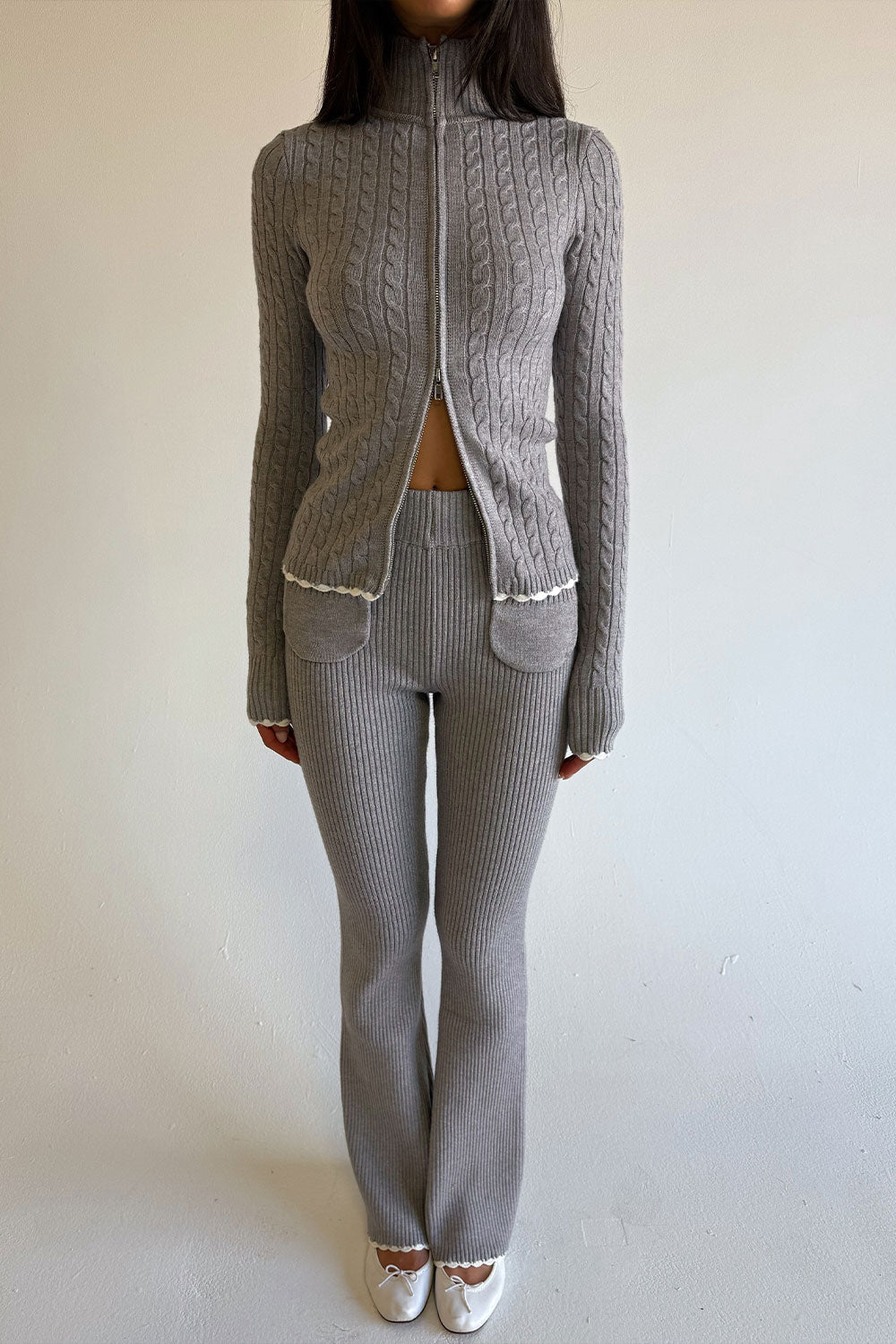 Camden Knit Pants - Rain Cloud Frankies Bikinis Online Shop