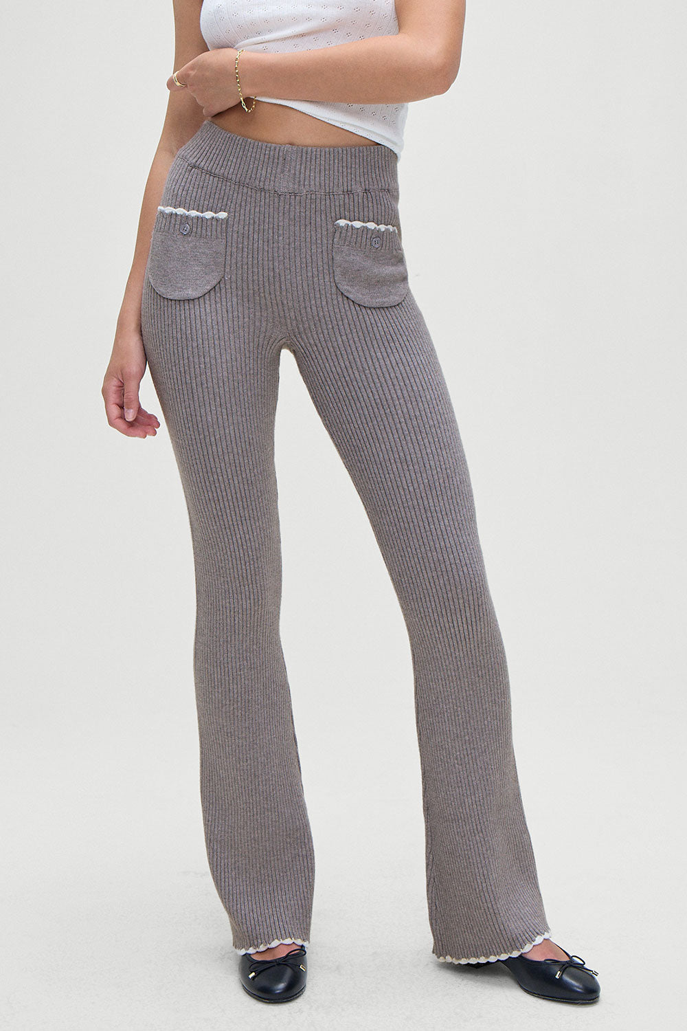 Camden Knit Pants - Rain Cloud Frankies Bikinis Online Shop