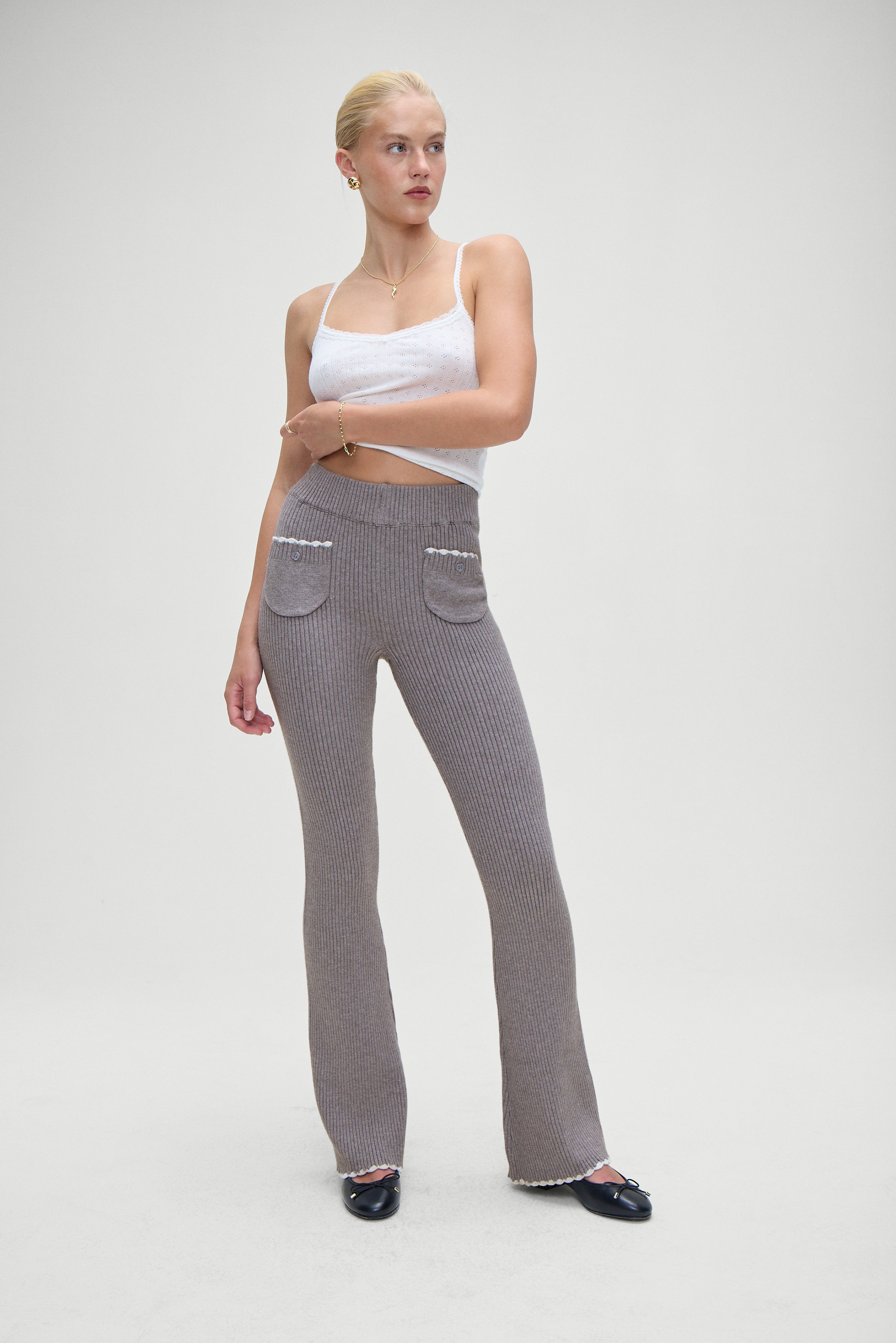 Camden Knit Pants - Rain Cloud Frankies Bikinis Online Shop