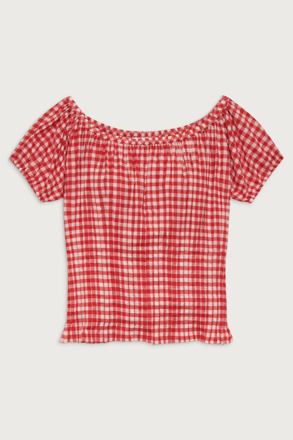 Cider Gingham Blouse - Cherry Gingham Frankies Bikinis For Sale