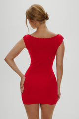 Leila Mini Dress - Red Rose Frankies Bikinis Online Shop