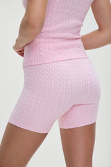 Ariel Knit Shorts - Cozy Pink Frankies Bikinis Discount