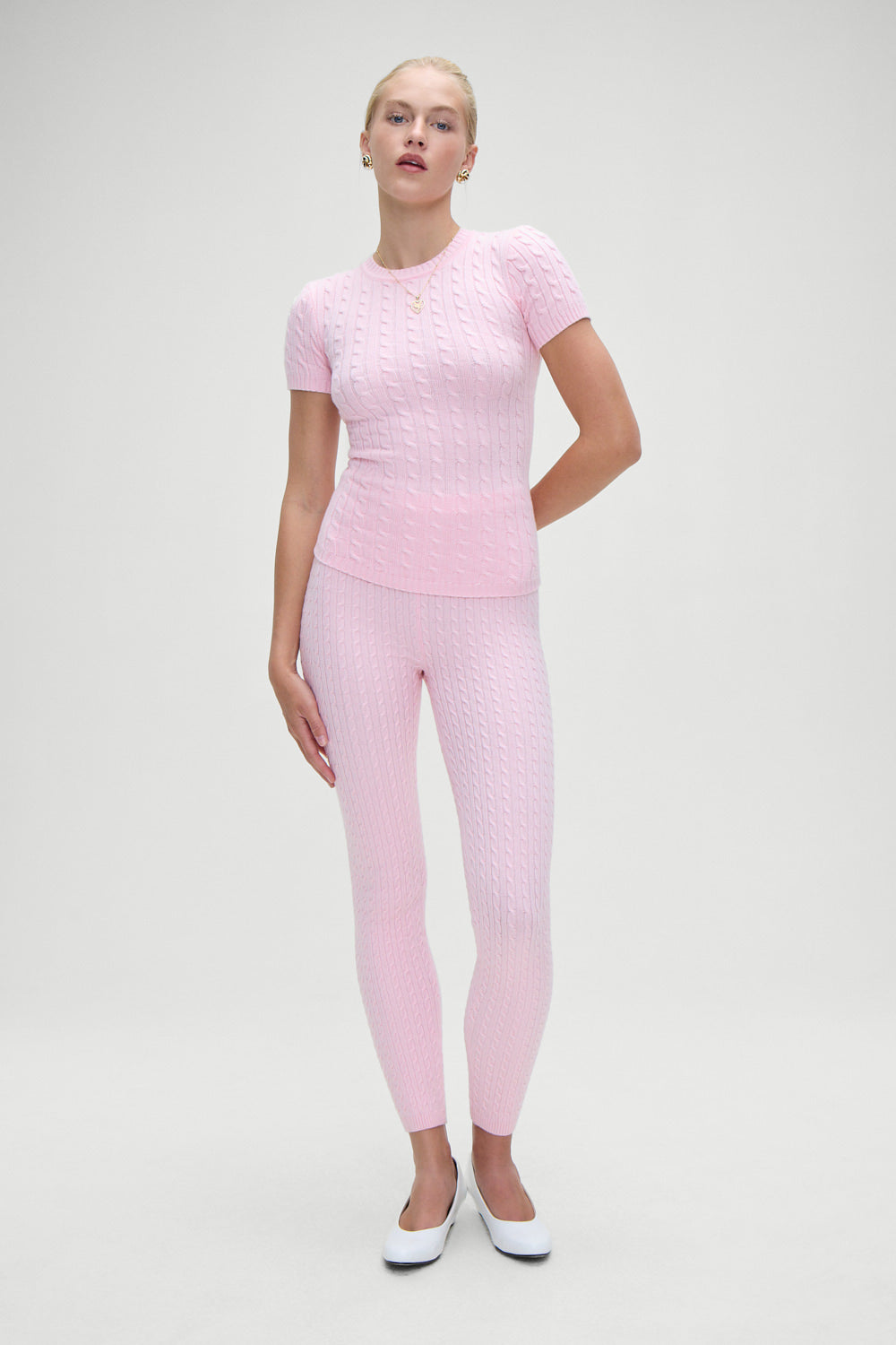 Bodin High Waisted Leggings - Cozy Pink Frankies Bikinis Sale