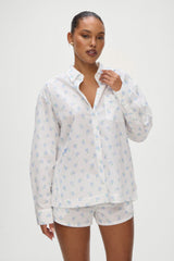 Ralph Long Sleeve Sleep Shirt - Periwinkle Frankies Bikinis Outlet