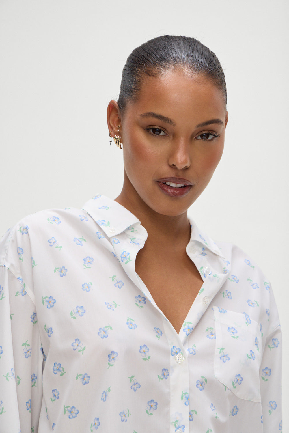 Ralph Long Sleeve Sleep Shirt - Periwinkle Frankies Bikinis Outlet