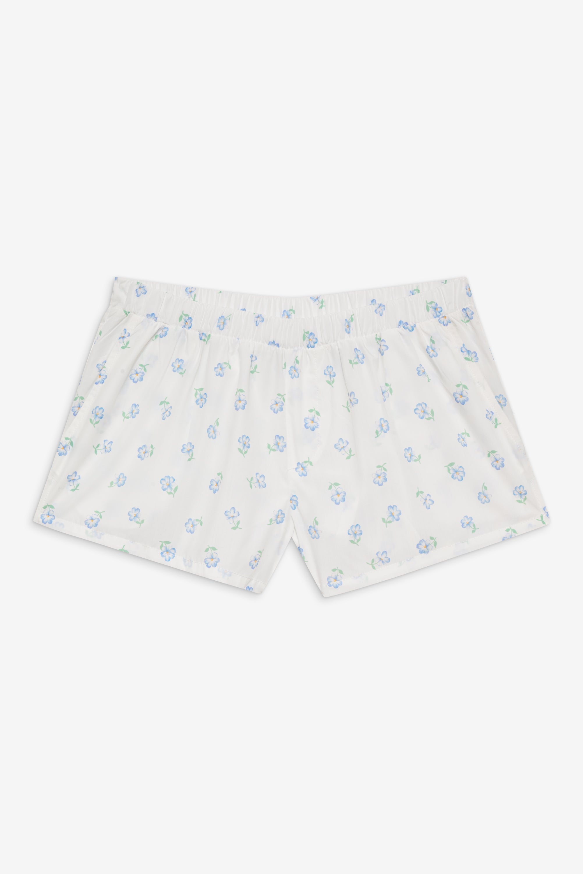 Farmhouse Boxer Sleep Shorts - Periwinkle Frankies Bikinis Discount
