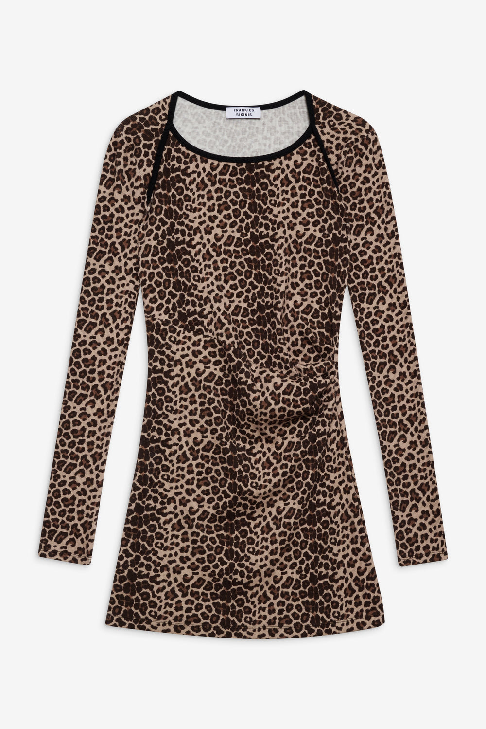Chelsea Long Sleeve Mini Dress - Cheetah Frankies Bikinis Outlet