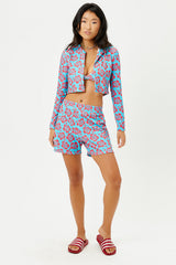Cheri Terry Cardigan Sweater - Blue Magic Frankies Bikinis Discount