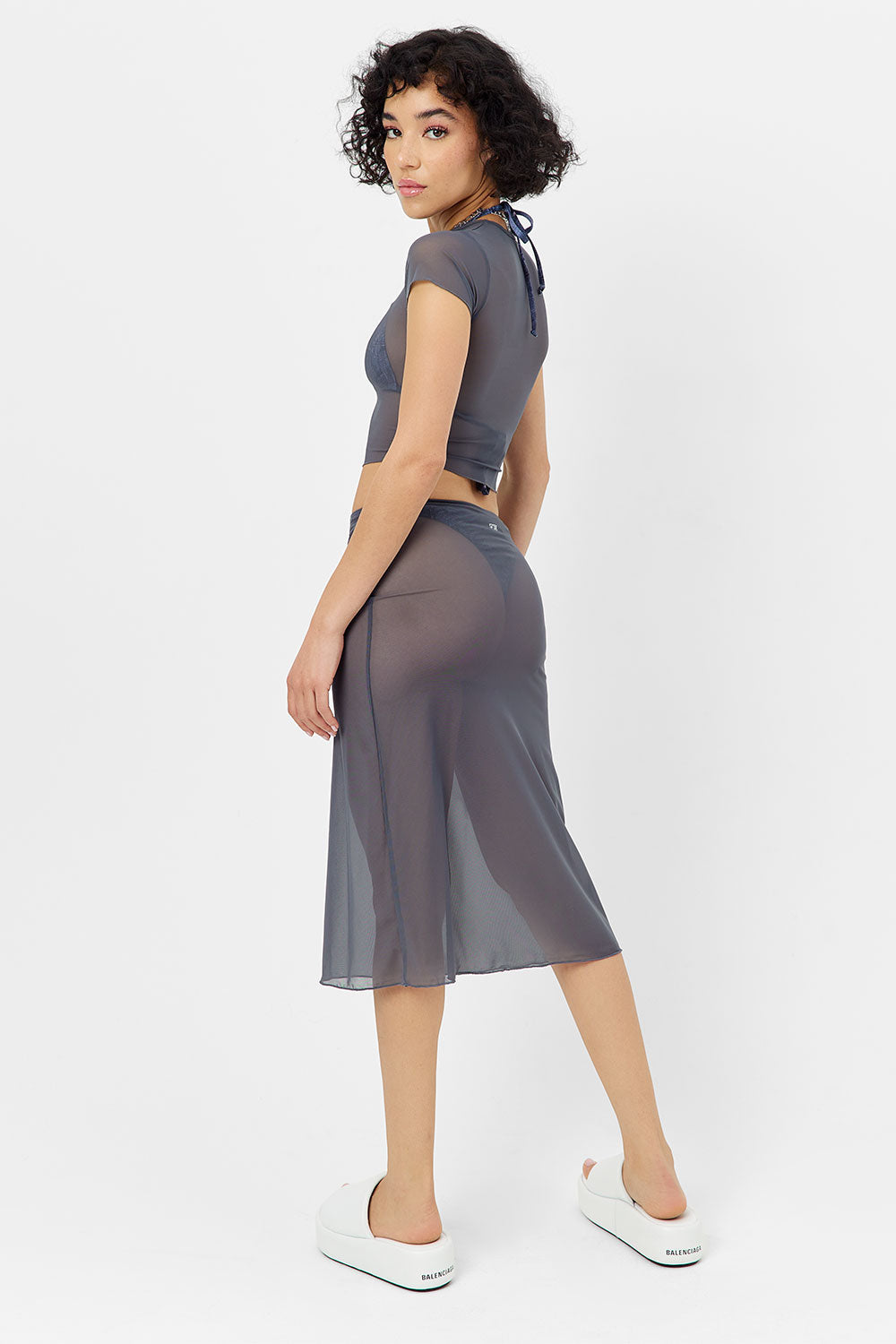 Adriana Mesh Midi Skirt - Galaxy Frankies Bikinis Outlet