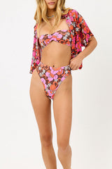 Koa Satin Cover Up Shirt - Tropics Frankies Bikinis Outlet