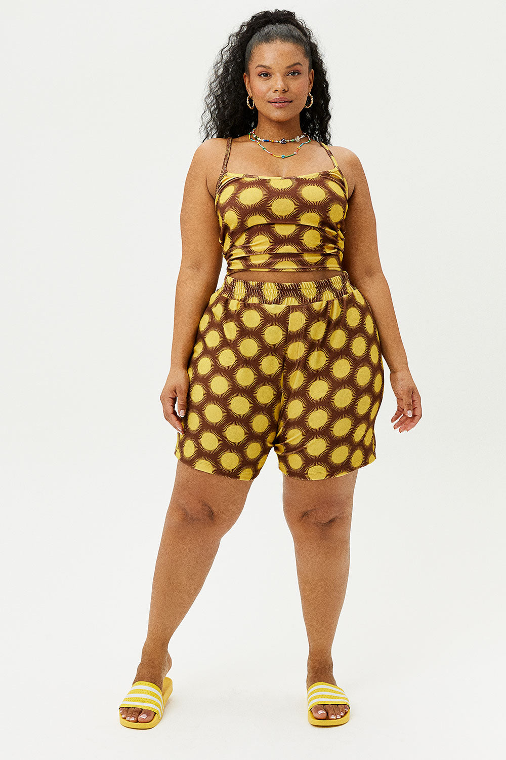 Fifi Terry High Waist Shorts - Golden Frankies Bikinis Outlet