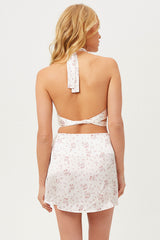 Matilda Silk Halter Wrap Crop Top - Sweet Rose Frankies Bikinis Online Shop